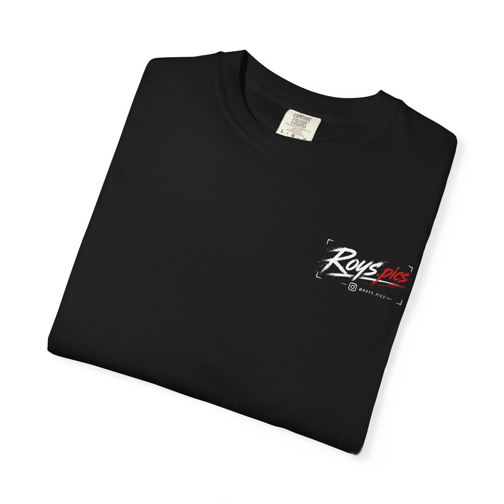 Roys.Pics Automotive Photography T-Shirt — Camera & Sports Car Graphic Tee