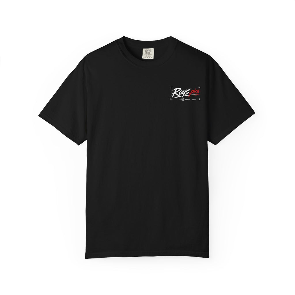 Roys.Pics Automotive Photography T-Shirt — Camera & Sports Car Graphic Tee